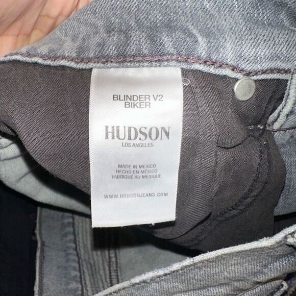 NWT Hudson Blinder Biker V2 Splatter Paint Skinny Jeans - Picture 8 of 9
